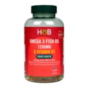 Holland & Barrett Omega 3 Fish Oil + D3 1200mg 120 Capsules